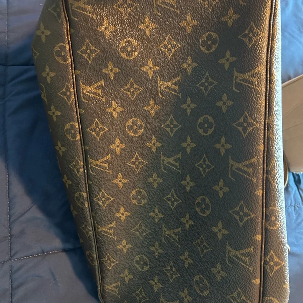 AUTHENTIC LOUIS VUITTON • Large Neverfull Tote & Pochette Patina Monogram Bag • - Picture 5 of 16